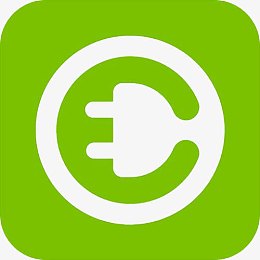 绿色卡通充电标识
