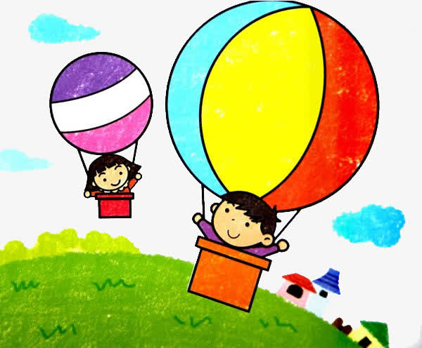 卡通热气球