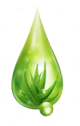 水滴形状芦荟汁