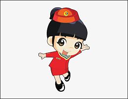 卡通前台小姐