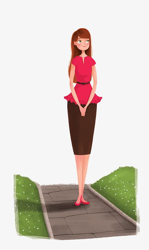 卡通女孩png行走的女孩png矢量彩色创意行走的女孩png溜蜗牛的女孩png