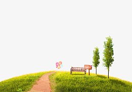 绿色草坪小路公园边框纹理