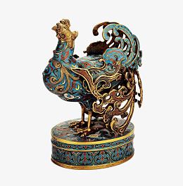 古典景泰蓝凤形盒