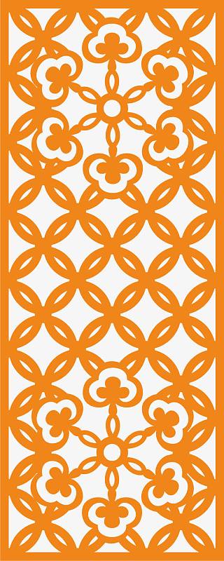 橙色镂空隔断花板