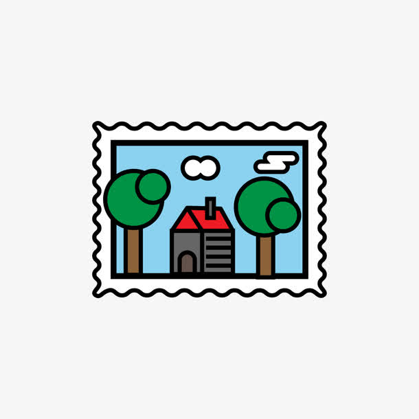 风景邮票素材免费下载_觅元素