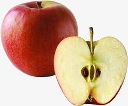 切开的红苹果