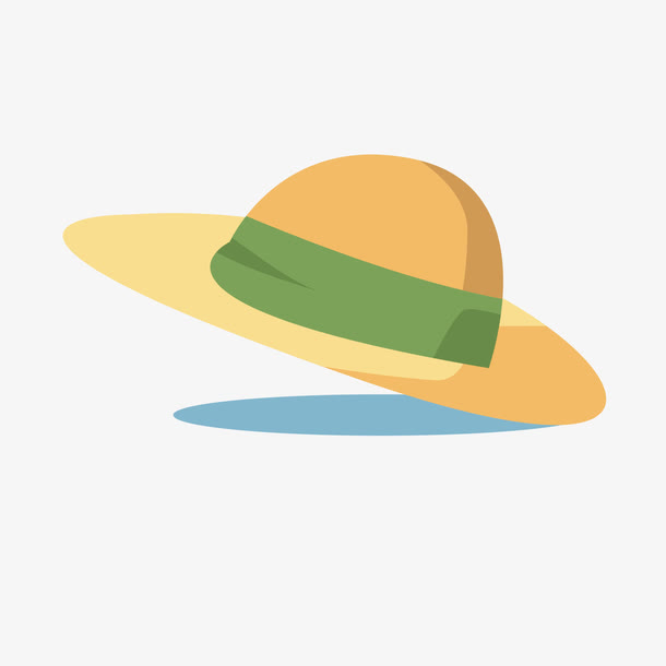 矢量草帽卡通