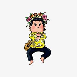 戴草帽跳骑马舞的惠安女