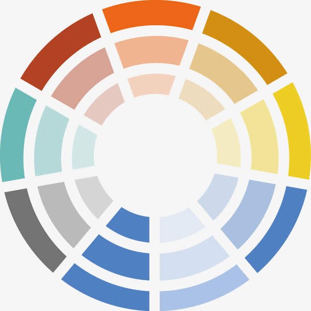 矢量ppt设计圆环形分布图