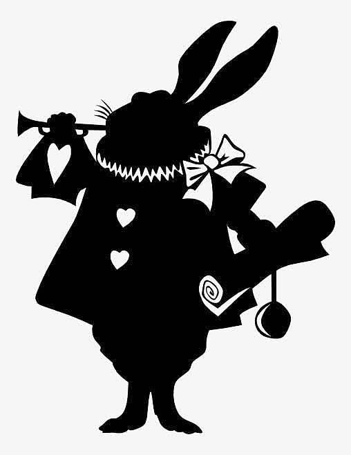 卡通兔子剪影