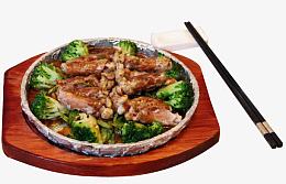 铁板金菇卷