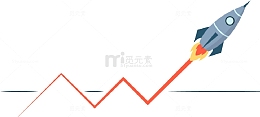 卡通火箭边框装饰