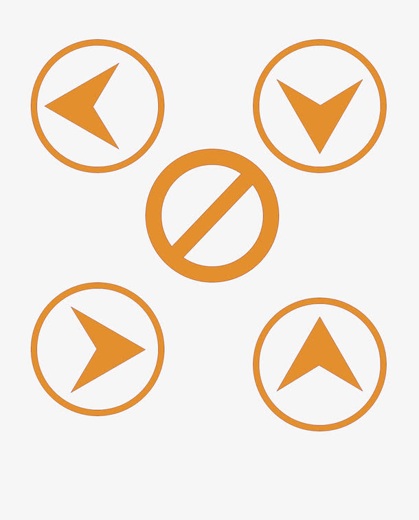 不同方向的箭头图标