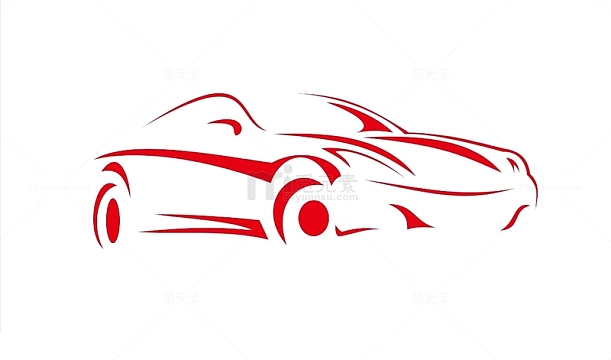 红色抽象汽车