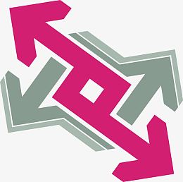 矢量图交叉的箭头