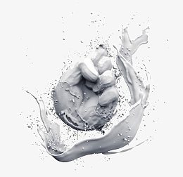创意拳头水元素设计