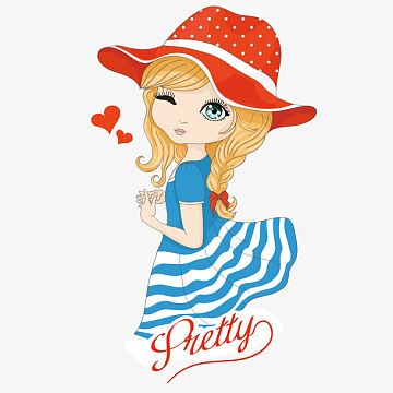 矢量甜美身影女孩