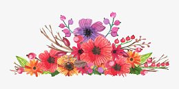 中国风水墨画鲜花装饰图案