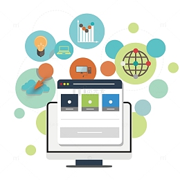 矢量电脑办公统计