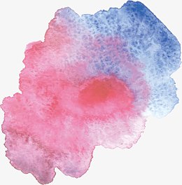 粉色蓝色水彩晕染效果