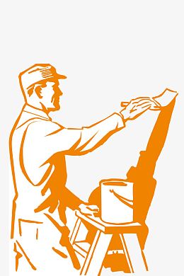 刷油漆 油漆 线条图 装修