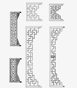 中国风门楣雕花装饰元素
