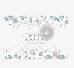 银色气泡新年卡