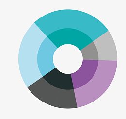矢量ppt饼形图图表素材