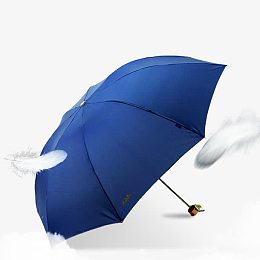 产品实物蓝色太阳伞羽毛