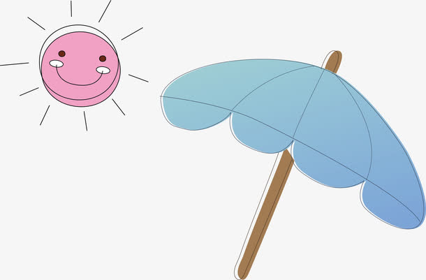 太阳伞png矢量元素素材免费下载