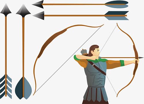 弓箭矢量图片_弓箭矢量素材_觅元素