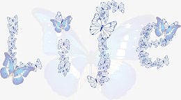 life 生活 字体 花瓣字体 淡紫色