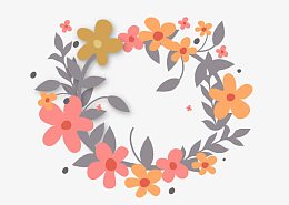 小清新矢量花纹花框