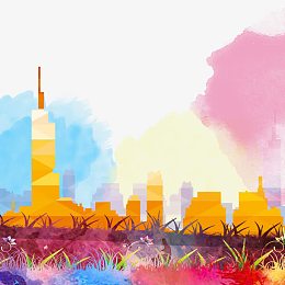 彩色现代海报装饰