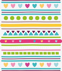 卡通几何形状分割线