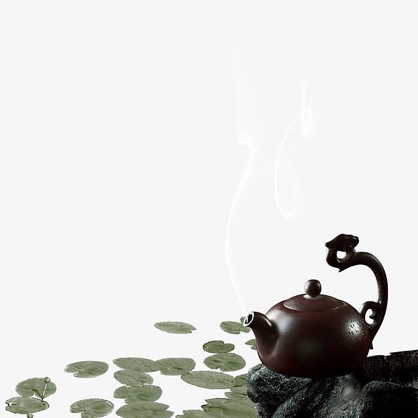 中国风水墨茶文化茶壶