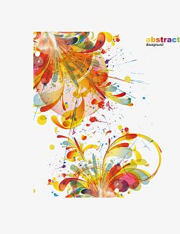 时尚炫彩花朵花纹设计