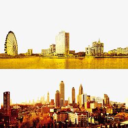 城市黄昏