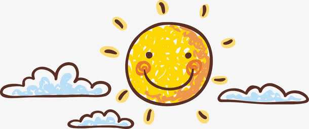 手绘太阳矢量
