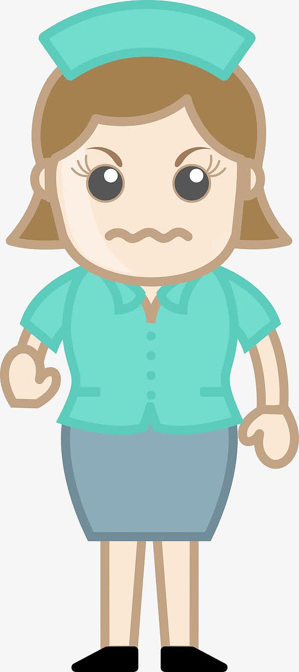 护士抓狂表情设计素材
