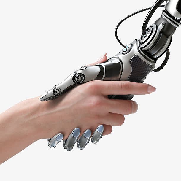 与机器人握手