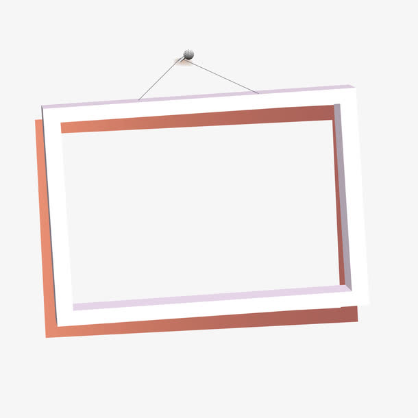 矢量卡通矩形悬挂相框