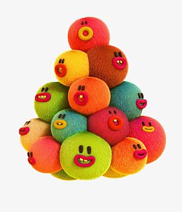 羊毛毡毛球娃娃