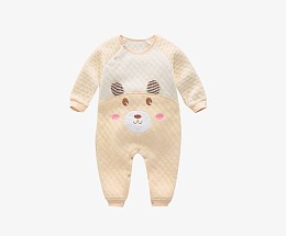 有机彩棉宝宝爬行服素材