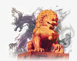 中国风石狮子