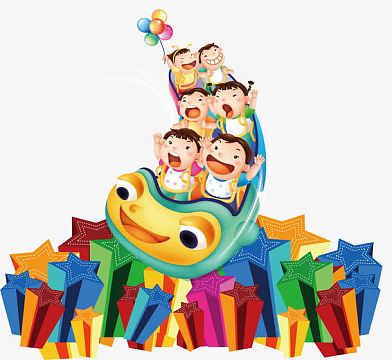 儿童节装饰卡通小火车免抠素材