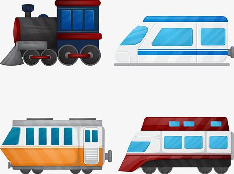 矢量手绘小火车