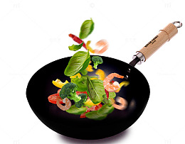 精致的炒菜素材
