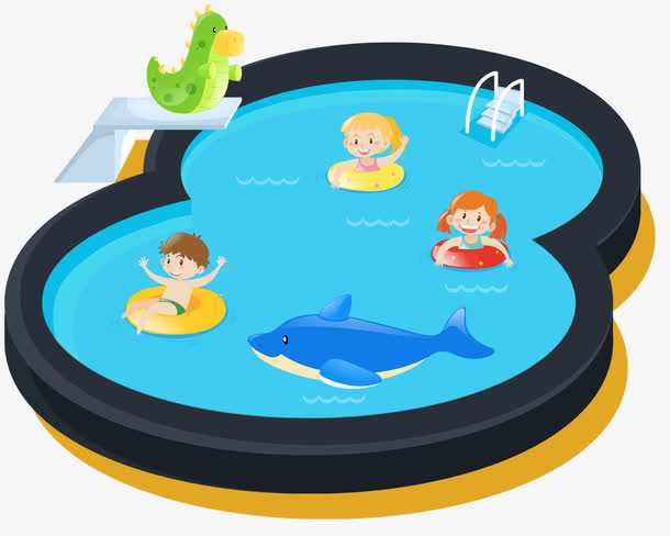 卡通游泳池