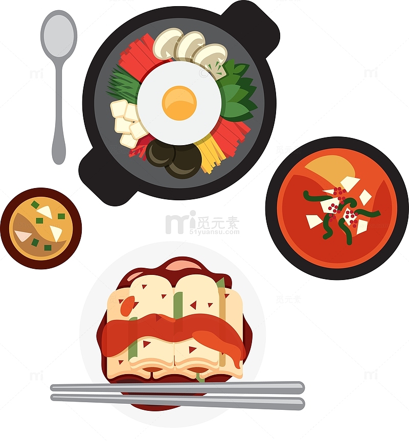 韩式食物卡通图